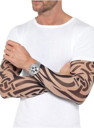 Tattoo Arm Sleeves Nude & Black 2Pk