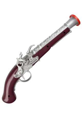 Vintage Silver Pirate Gun - 36cm