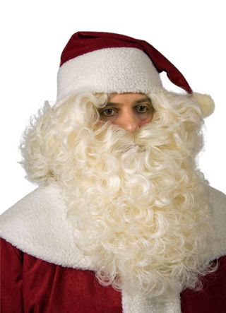 White-Blonde Santa Wig & Beard – Monks-Pat Design Wig