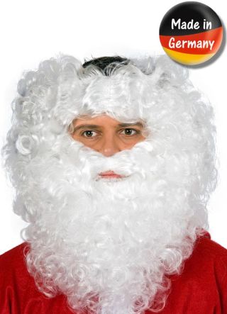 White Santa Wig & Beard - Monks-pat design wig