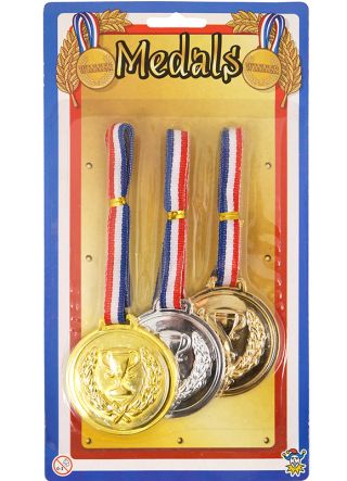 Winner Medals Gold Silver & Bronze - 6cm