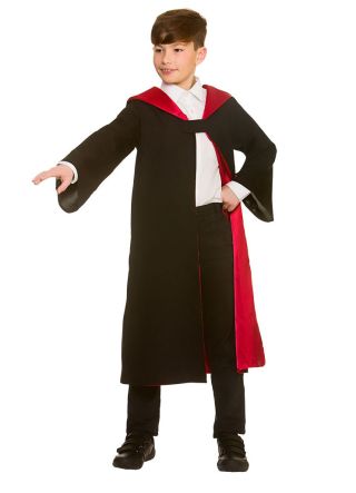 Childrens - Black and Red Wizard School-Robe