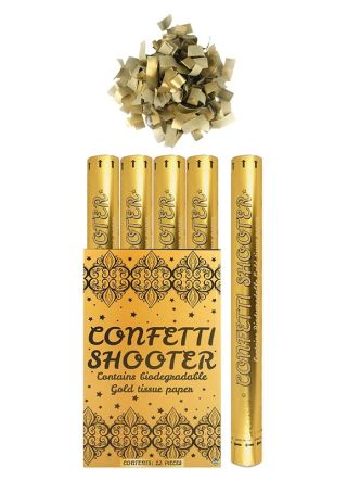 Large Gold Paper Confetti Cannon - 50cm - Biodegradable