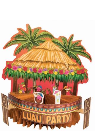 Hawaiian Luau Party Table Centrepiece 24.5 cm x 26.5cm