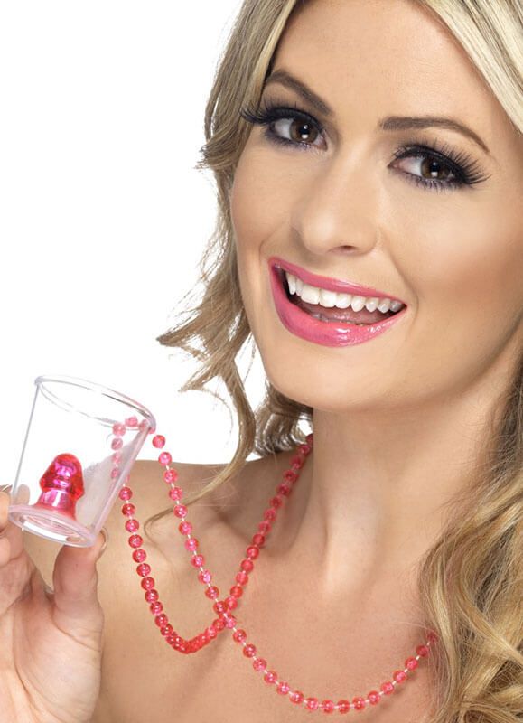 WILLY SHOT GLASS NECKLACE Novelty Fancy Dress Hen Do Party Night Cup Pink  Lot UK | eBay