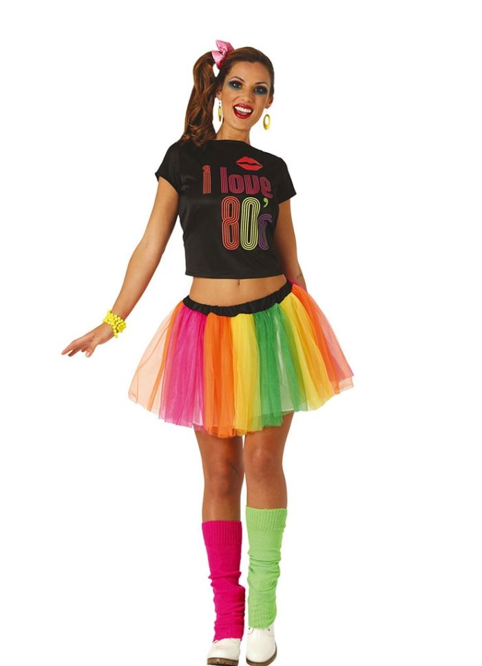 I Love the 80s Costume - Neon Tutu