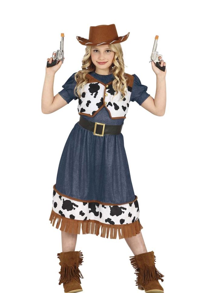 Cowgirl Long Denim Dress – Girls Costume