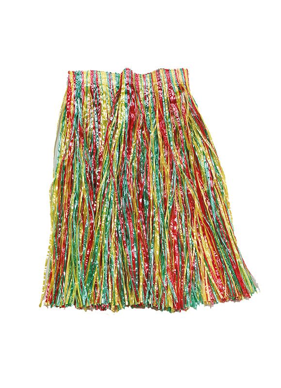 Hawaiian Short Grass Skirt (Multi-Coloured) - will fit up to waist size 36  or 92cm