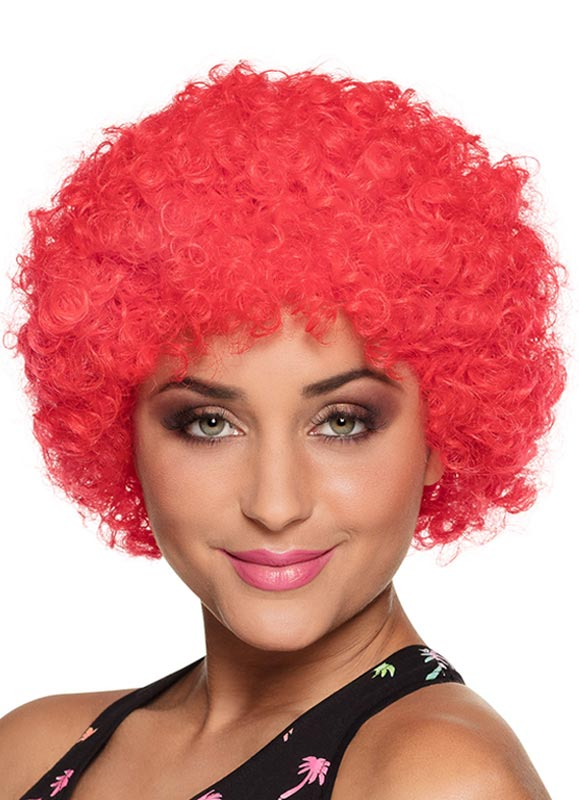 Clown Red Afro Wig